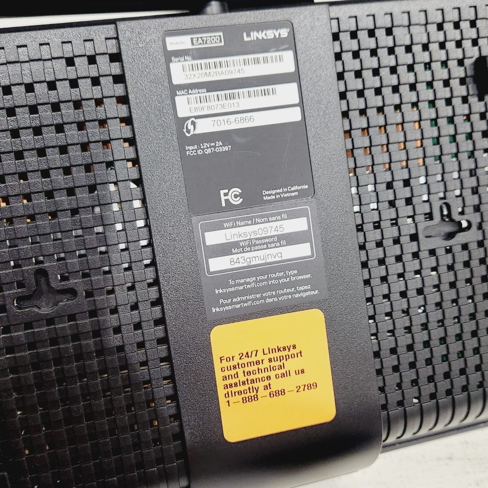 Linksys Max-Stream EA7200‎ Router – AC1750 Dual-Band Wi-Fi 5, 1.7Gbps Speed - Picture 7 of 12